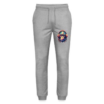 Battements de singe - Pantalon de jogging bio MOVER Stanley/Stella unisexe - gris chiné - Devant - Marisol (170cm) & Nik (191cm)