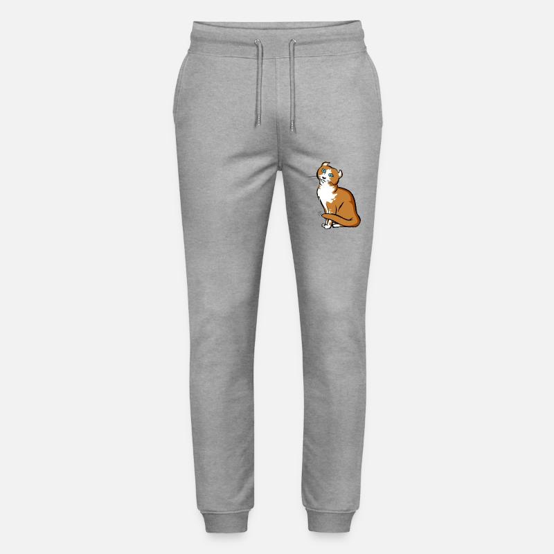 Chat | Chat | graphique est modifié - Pantalon de jogging bio MOVER Stanley/Stella unisexe - gris chiné