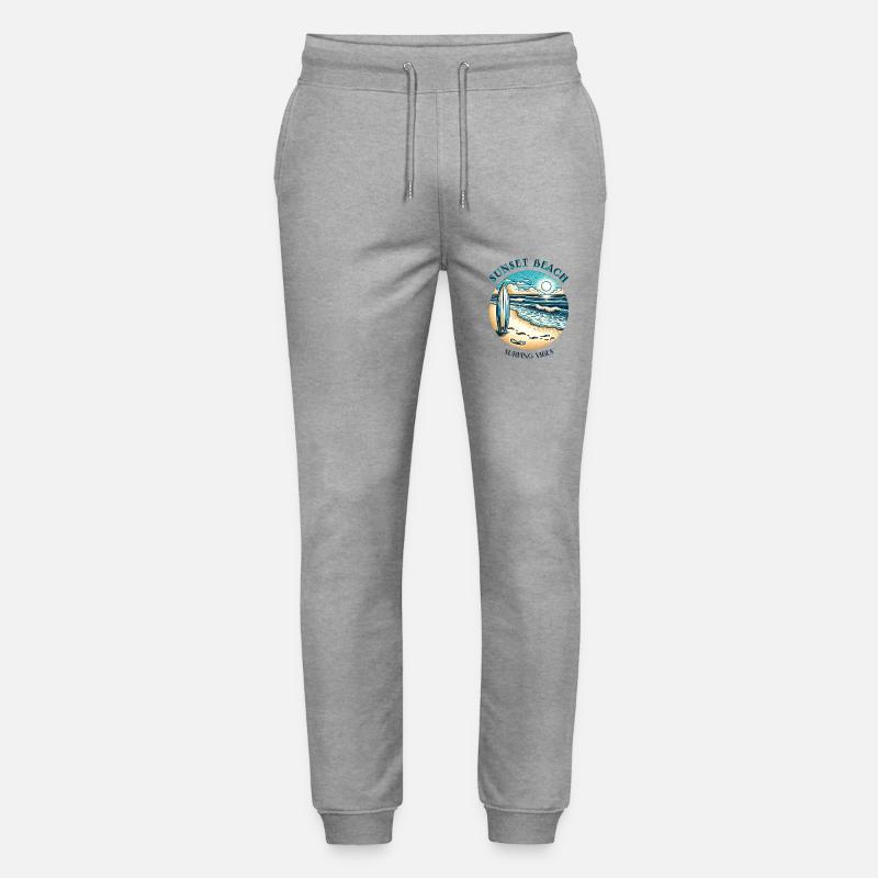Sunset Beach Surfing Vibes - Stanley/Stella Unisex Bio Jogginghose Mover - Grau meliert