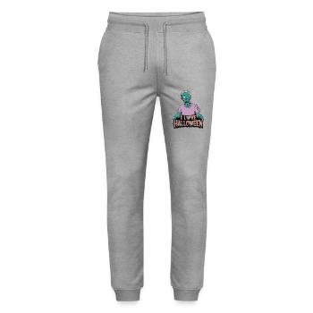 I love Halloween - Pantalon de jogging bio MOVER Stanley/Stella unisexe - gris chiné - Devant - Marisol (170cm) & Nik (191cm)