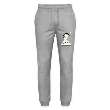 The work of a 7-year-old ^^ - Stanley/Stella Mover Unisex Organic Jogging Trousers - heather grey - Front - Marisol (170cm) & Nik (191cm)