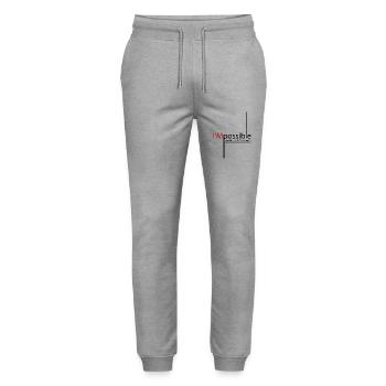 Impossible does not exist in my life - Stanley/Stella Mover Unisex Organic Jogging Trousers - heather grey - Front - Marisol (170cm) & Nik (191cm)