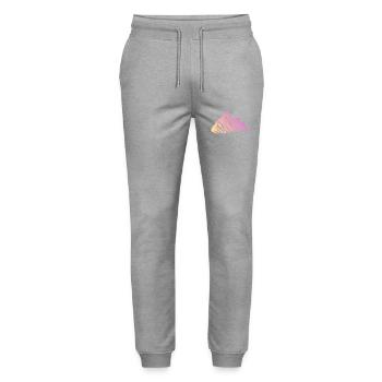 Berge Wandern Symbol - Stanley/Stella Unisex Bio Jogginghose Mover  - Grau meliert - Vorne - Marisol (170cm) & Nik (191cm)