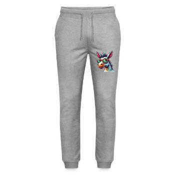 Donkey Cool - Stanley/Stella Mover Unisex Organic Jogging Trousers - heather grey - Front - Marisol (170cm) & Nik (191cm)