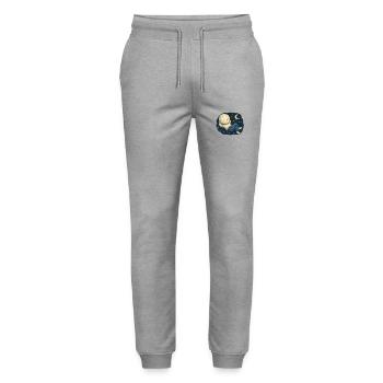 Mondkind - Stanley/Stella Unisex Bio Jogginghose Mover  - Grau meliert - Vorne - Marisol (170cm) & Nik (191cm)