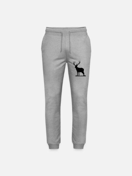 deer - Stanley/Stella Mover Unisex Organic Jogging Trousers - heather grey