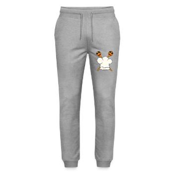 Chef chapeau cuillère en bois - Pantalon de jogging bio MOVER Stanley/Stella unisexe - gris chiné - Devant - Marisol (170cm) & Nik (191cm)