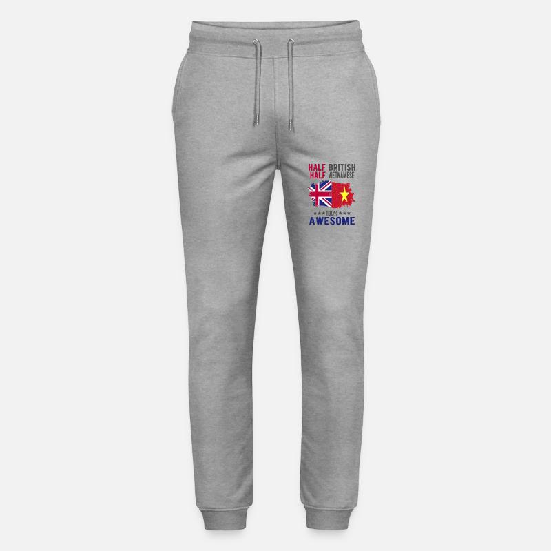 Halb Brite Halb Vietnamese - Stanley/Stella Unisex Bio Jogginghose Mover  - Grau meliert