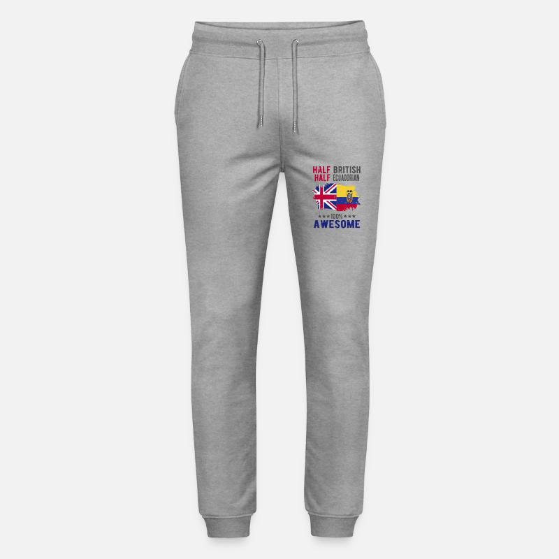 Halb Brite Halb Ecuadorianer - Stanley/Stella Unisex Bio Jogginghose Mover  - Grau meliert