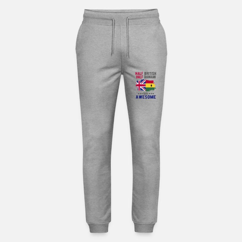 Halb Brite Halb Ghanese - Stanley/Stella Unisex Bio Jogginghose Mover  - Grau meliert