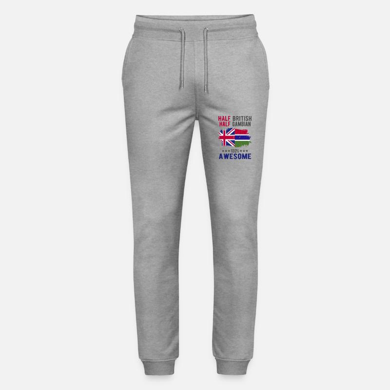 Halb Brite Halb Gambier - Stanley/Stella Unisex Bio Jogginghose Mover  - Grau meliert
