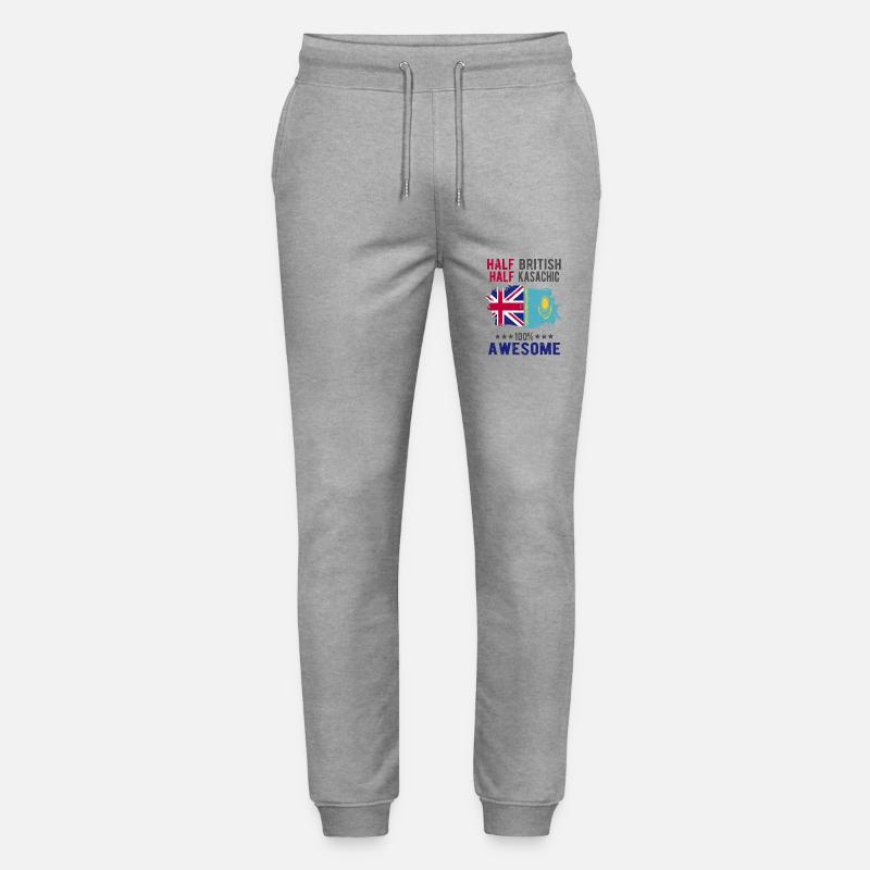 Halb Brite Halb Kasache - Stanley/Stella Unisex Bio Jogginghose Mover - Grau meliert