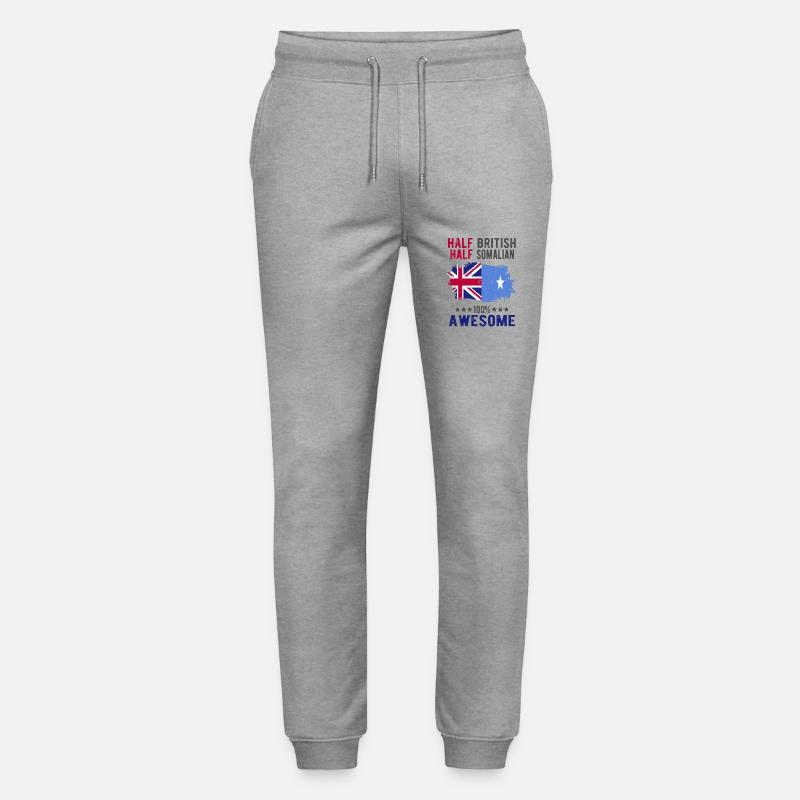 Half British Half Somali - Stanley/Stella Mover Unisex Organic Jogging Trousers - heather grey