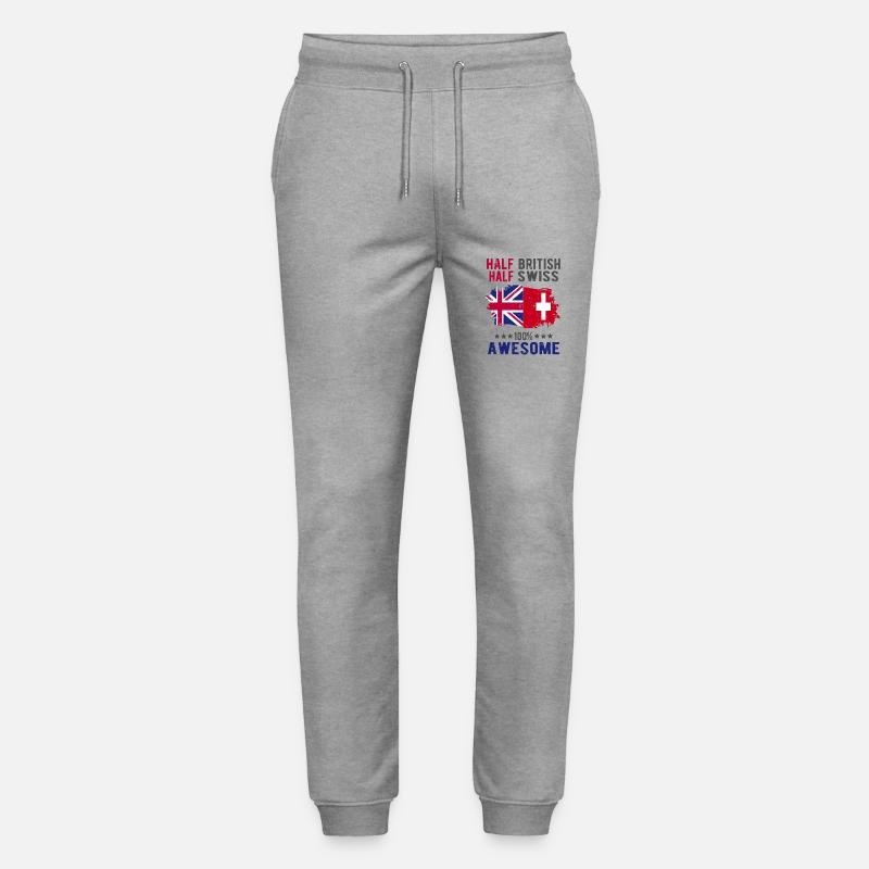 Moitié britannique moitié suisse - Pantalon de jogging bio MOVER Stanley/Stella unisexe - gris chiné