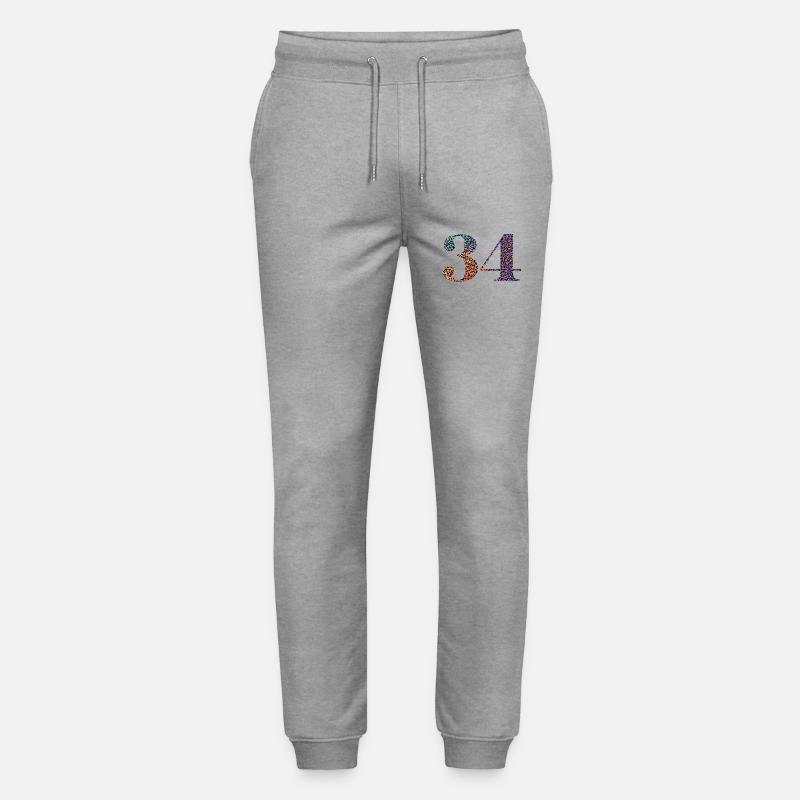 34e anniversaire léopard - Pantalon de jogging bio MOVER Stanley/Stella unisexe - gris chiné