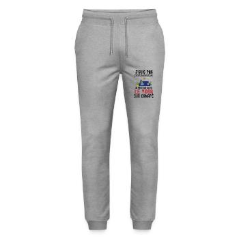 yoga sur canapé paresseuse - Pantalon de jogging bio MOVER Stanley/Stella unisexe - gris chiné - Devant - Marisol (170cm) & Nik (191cm)