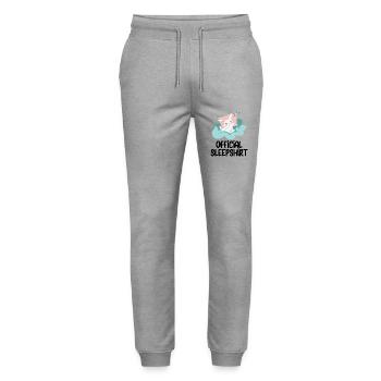 Funny Picture Funny Humor Gift Idea - Stanley/Stella Mover Unisex Organic Jogging Trousers - heather grey - Front - Marisol (170cm) & Nik (191cm)