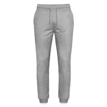 Mindfulness - Stanley/Stella Mover Unisex Organic Jogging Trousers - heather grey - Front - Marisol (170cm) & Nik (191cm)