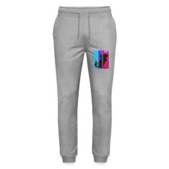 Chinchilla - Stanley/Stella Mover Unisex Organic Jogging Trousers - heather grey - Front - Marisol (170cm) & Nik (191cm)