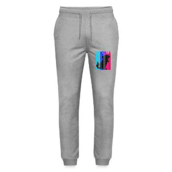 Chinchilla Geschenk Südamerika Nagetier Haustier - Stanley/Stella Unisex Bio Jogginghose Mover  - Grau meliert - Vorne - Marisol (170cm) & Nik (191cm)