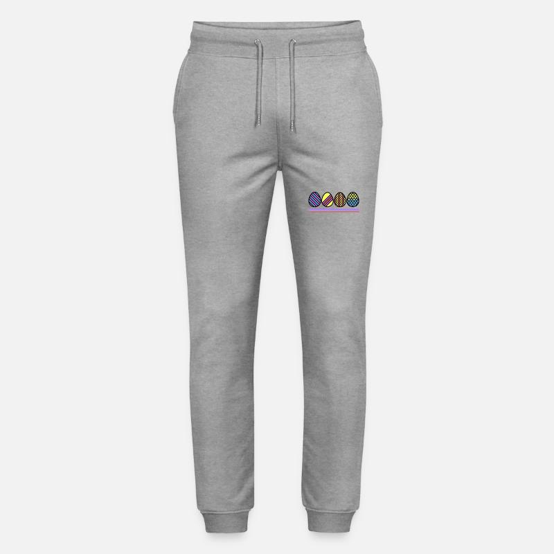 Easter Eggs - Oster Eier - Stanley/Stella Mover Unisex Organic Jogging Trousers - heather grey