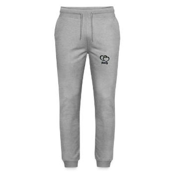 Family - Stanley/Stella Mover Unisex Organic Jogging Trousers - heather grey - Front - Marisol (170cm) & Nik (191cm)