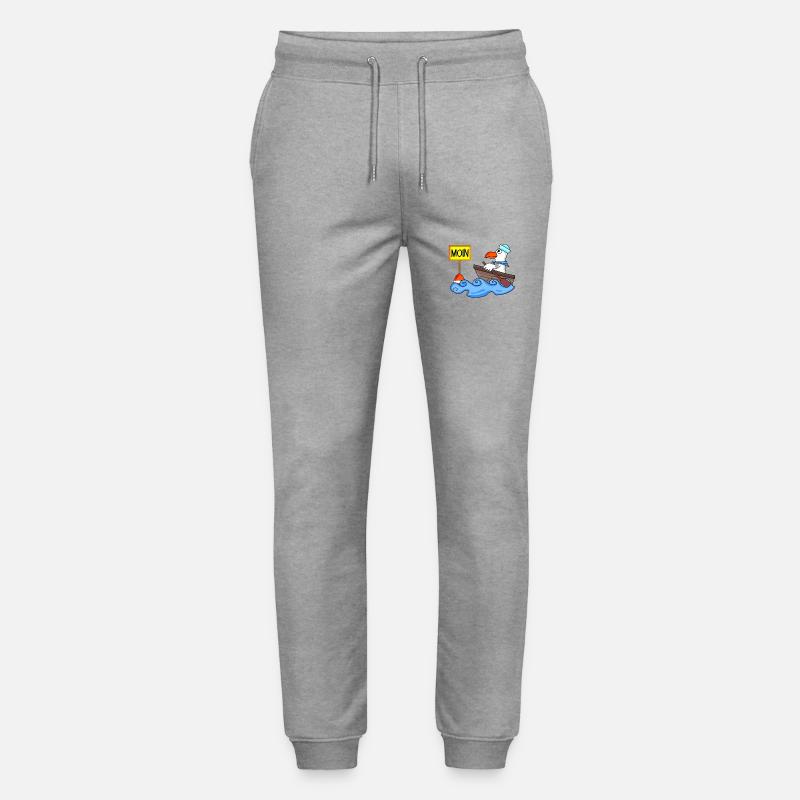 Moin Seemann Möwe Seemöwe Boot - Stanley/Stella Unisex Bio Jogginghose Mover  - Grau meliert