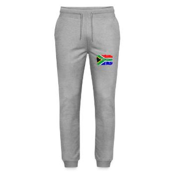 Afrique du Sud drapeau - Pantalon de jogging bio MOVER Stanley/Stella unisexe - gris chiné - Devant - Marisol (170cm) & Nik (191cm)