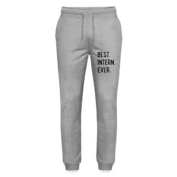 best internal ever - Stanley/Stella Mover Unisex Organic Jogging Trousers - heather grey - Front - Marisol (170cm) & Nik (191cm)