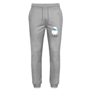 Kleiner Bruder Dinosaurier - Stanley/Stella Unisex Bio Jogginghose Mover  - Grau meliert - Vorne - Marisol (170cm) & Nik (191cm)