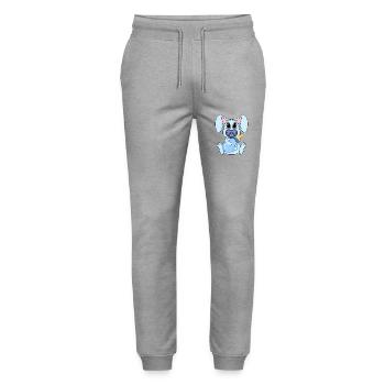 Baby Boy Rabbit - Stanley/Stella Mover Unisex Organic Jogging Trousers - heather grey - Front - Marisol (170cm) & Nik (191cm)