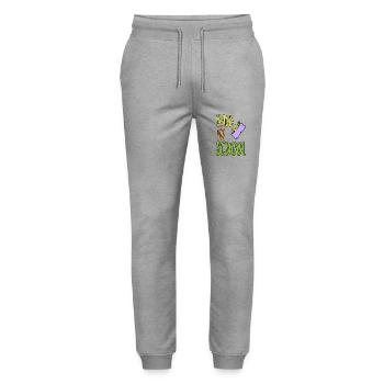 school back to school - Stanley/Stella Mover Unisex Organic Jogging Trousers - heather grey - Front - Marisol (170cm) & Nik (191cm)