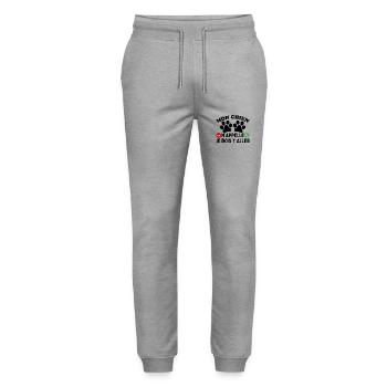 Mon Chien M'appelle - Pantalon de jogging bio MOVER Stanley/Stella unisexe - gris chiné - Devant - Marisol (170cm) & Nik (191cm)