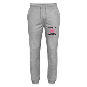 Je Peux Pas Je Suis Une Princesse Cadeau Amour - Pantalon de jogging bio MOVER Stanley/Stella unisexe - gris chiné - Devant - Marisol (170cm) & Nik (191cm)