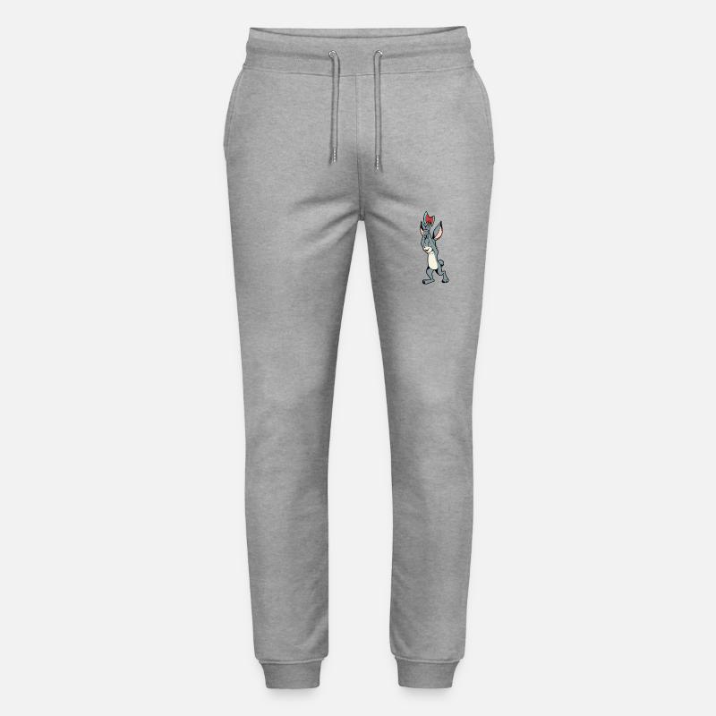 Axe Throwing Rabbit - Axe Throwing - Stanley/Stella Mover Unisex Organic Jogging Trousers - heather grey