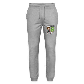 Soccer Boy It's My 6 Birthday Italienische Flagge - Stanley/Stella Unisex Bio Jogginghose Mover  - Grau meliert - Vorne - Marisol (170cm) & Nik (191cm)