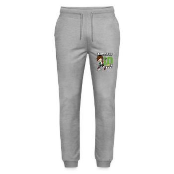 Soccer Boy It's My 10 Birthday Italienische - Stanley/Stella Unisex Bio Jogginghose Mover  - Grau meliert - Vorne - Marisol (170cm) & Nik (191cm)
