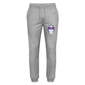 Bisexuell Pinguin Geschenk - Stanley/Stella Unisex Bio Jogginghose Mover  - Grau meliert - Vorne - Marisol (170cm) & Nik (191cm)