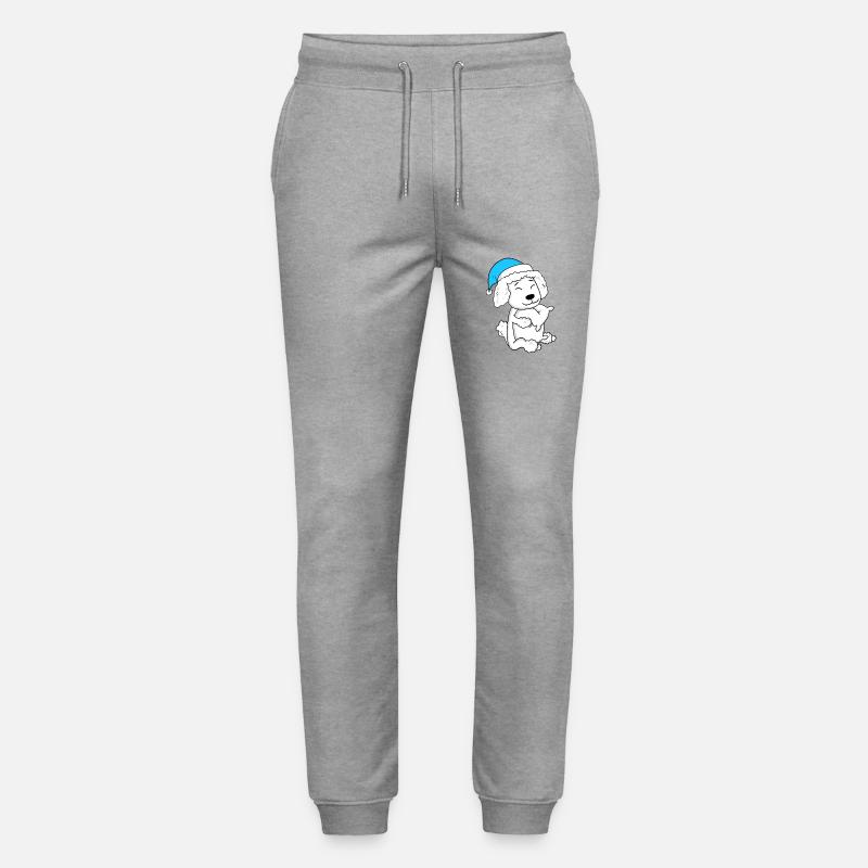 Hund Hunderasse Pudel - Stanley/Stella Unisex Bio Jogginghose Mover  - Grau meliert