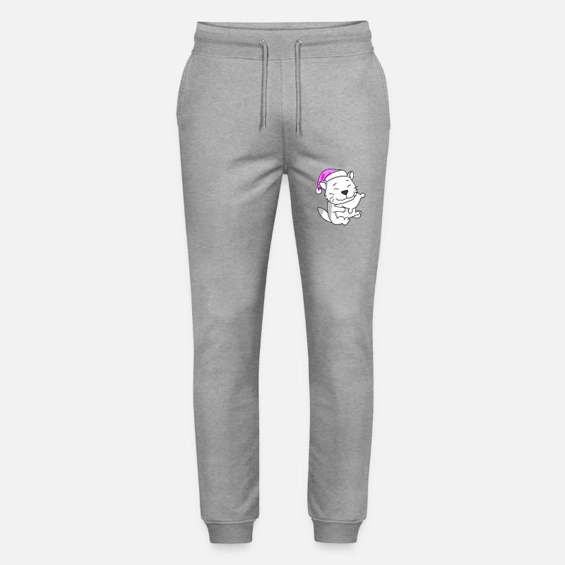 Chat race Burmilla - Pantalon de jogging bio MOVER Stanley/Stella unisexe - gris chiné
