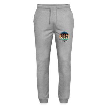 Vintage Made in 2004 Year of birth 2004 Birthday - Stanley/Stella Mover Unisex Organic Jogging Trousers - heather grey - Front - Marisol (170cm) & Nik (191cm)