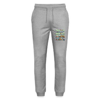 My Happy Medicine Every Day Pill - Stanley/Stella Mover Unisex Organic Jogging Trousers - heather grey - Front - Marisol (170cm) & Nik (191cm)