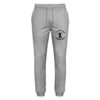 Badminton player Badminton player Badminton fan - Stanley/Stella Mover Unisex Organic Jogging Trousers - heather grey - Front - Marisol (170cm) & Nik (191cm)