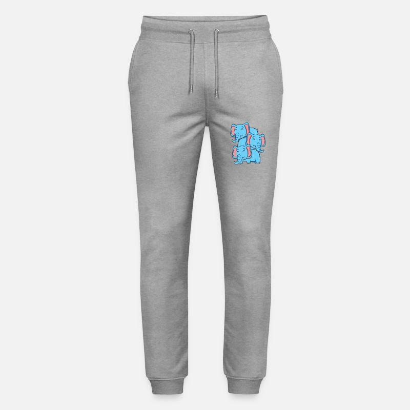 Niedliche Elefanten - Elefant - Stanley/Stella Unisex Bio Jogginghose Mover  - Grau meliert