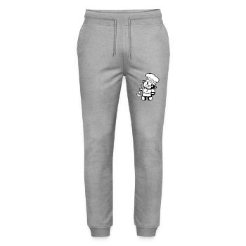 Hobby Chef Culinary Art Teddy Bear Cook Soup Ladle Bear - Stanley/Stella Mover Unisex Organic Jogging Trousers - heather grey - Front - Marisol (170cm) & Nik (191cm)
