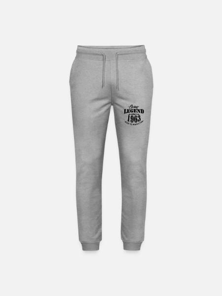 Living legend since 1963 Sayings - Stanley/Stella Mover Unisex Organic Jogging Trousers - heather grey