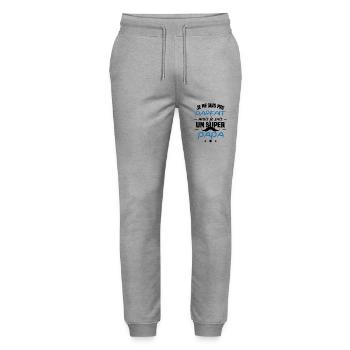 Je ne suis pas parfait mais je suis un super papa - Pantalon de jogging bio MOVER Stanley/Stella unisexe - gris chiné - Devant - Marisol (170cm) & Nik (191cm)