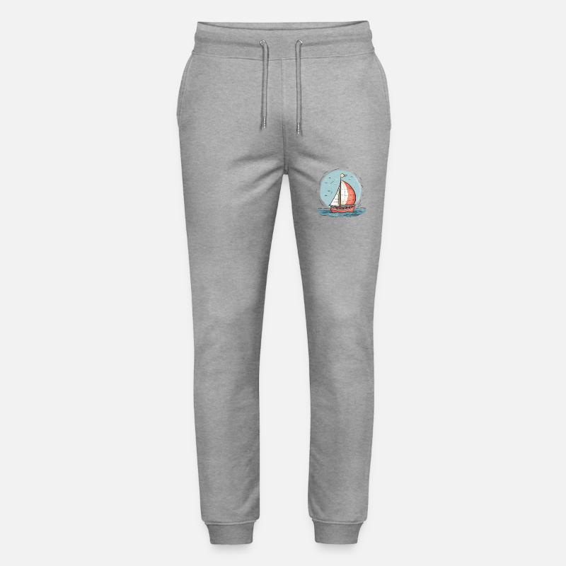 Segelboot - Stanley/Stella Unisex Bio Jogginghose Mover  - Grau meliert