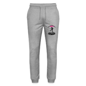 Skateboard Skaten Skater Skate-Fan Skateboarding - Stanley/Stella Unisex Bio Jogginghose Mover  - Grau meliert - Vorne - Marisol (170cm) & Nik (191cm)
