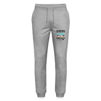 Retired Grandma Pensioner Pension Nurse Nursing Re - Stanley/Stella Mover Unisex Organic Jogging Trousers - heather grey - Front - Marisol (170cm) & Nik (191cm)